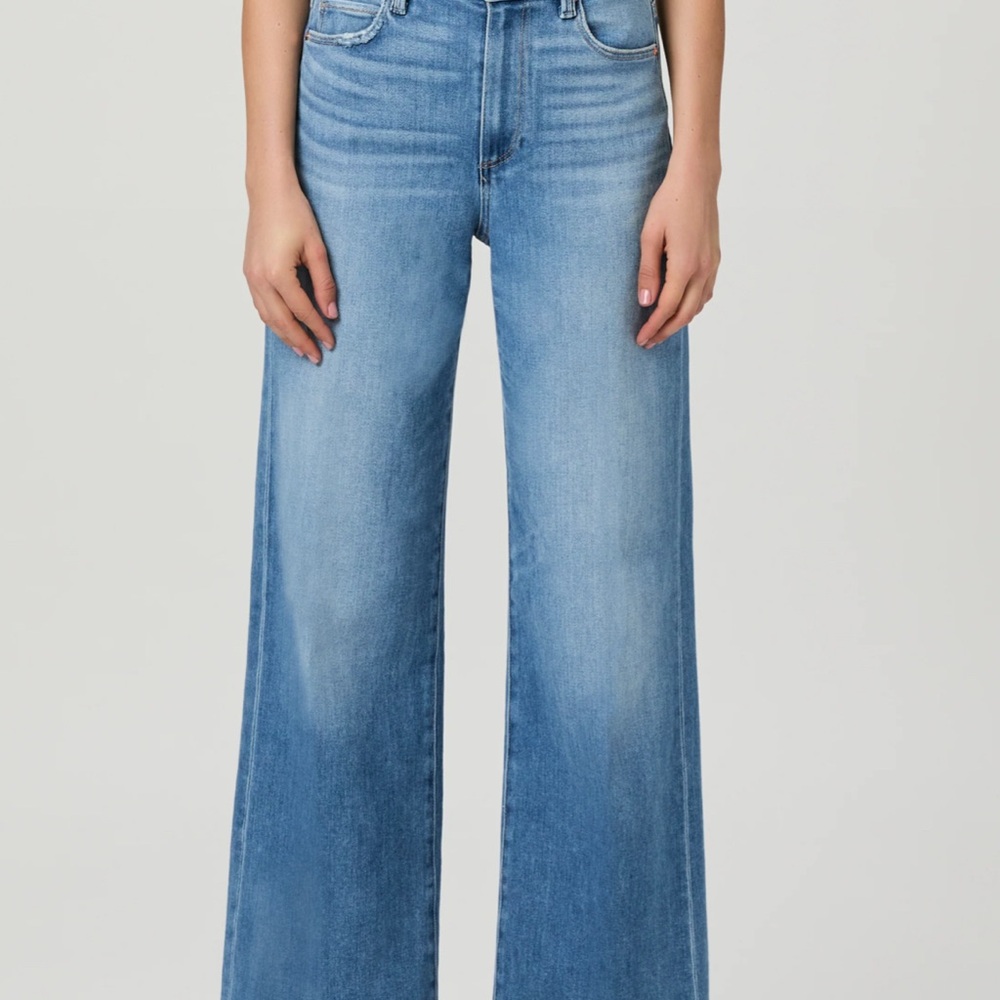 PAIGE Blue High-Rise Flare Jeans